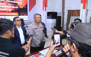 Polres Inhil Gelar Konferensi Pers, Tegaskan Komitmen Berantas Perambahan Hutan dan Karhutla