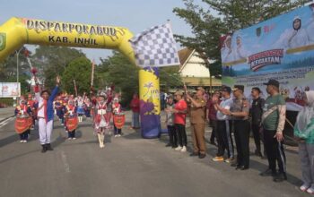 Semangat Kemerdekaan Mulai Bergema, Bupati Herman Pimpin Apel Pencanangan dan Lepas Karnaval HUT ke-81 RI