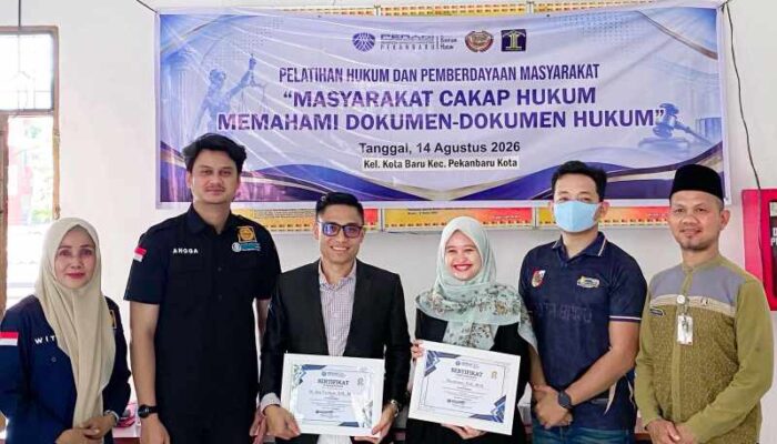 Cegah Masalah Sejak Dini, PBH PERADI Pekanbaru Tingkatkan Kesadaran Hukum Warga Kota Baru