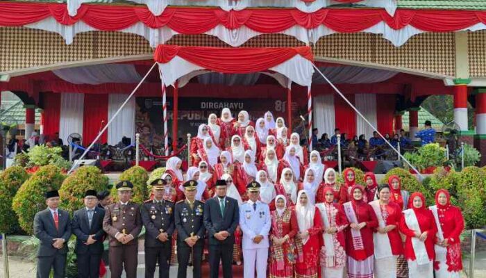 HUT ke-81 RI, Kapolres Inhil Hadiri Upacara Kemerdekaan di Lapangan Gajah Mada