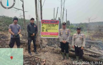Polres Pelalawan Tangkap Tersangka Karhutla 1,5 Hektare di Langgam