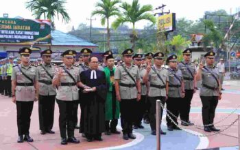 Sertijab Sejumlah Pejabat Polres Inhil, Kapolres Tekankan Integritas