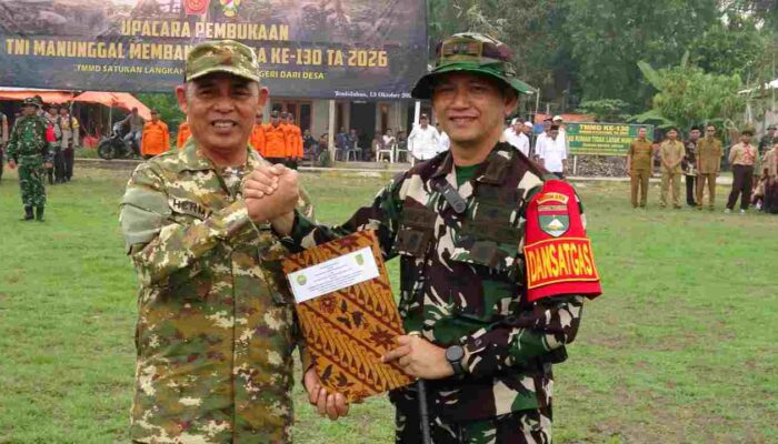 Perkuat Pembangunan Desa, Bupati Herman Buka TMMD ke-130 di Keritang