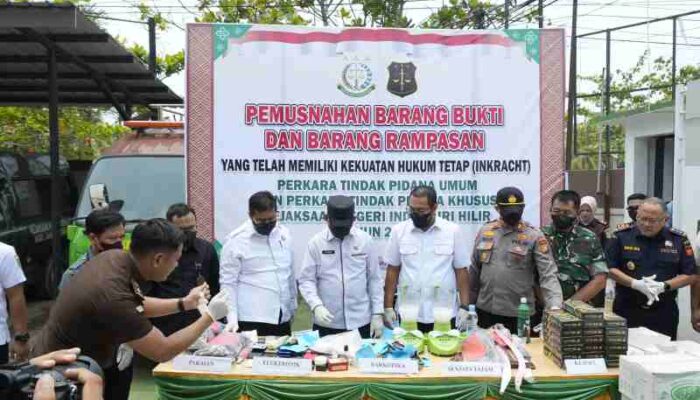 Bupati Herman Dukung Penanganan Narkoba, Kejari Inhil Siapkan Layanan Antar Barang Bukti