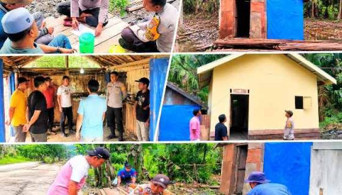 Di Balik Dinding Terpal, Ada Perjuangan Seorang Ayah! Kapolsek GAS Hadir Membawa Harapan